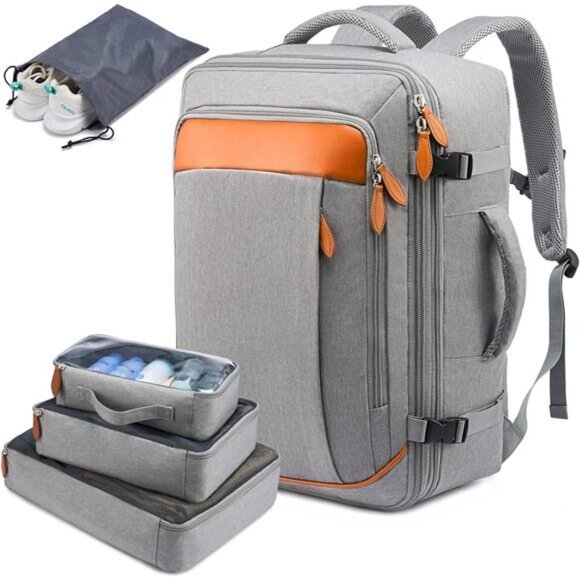 Carry on Backpack, 45L Extra Large Travel Backpack for Men & Women Suitcase Bag - Picture 1 of 7